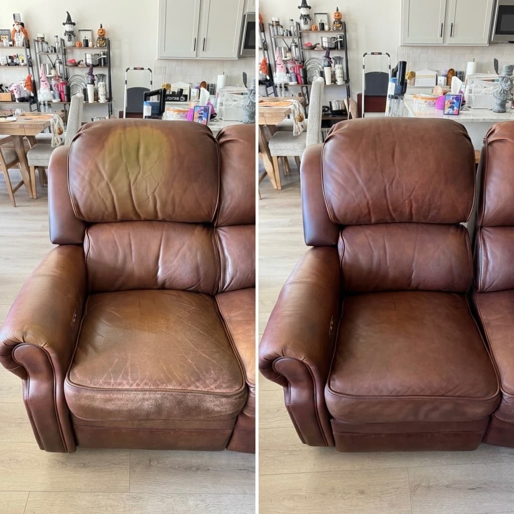 Leather furniture repair and upholstery restoration