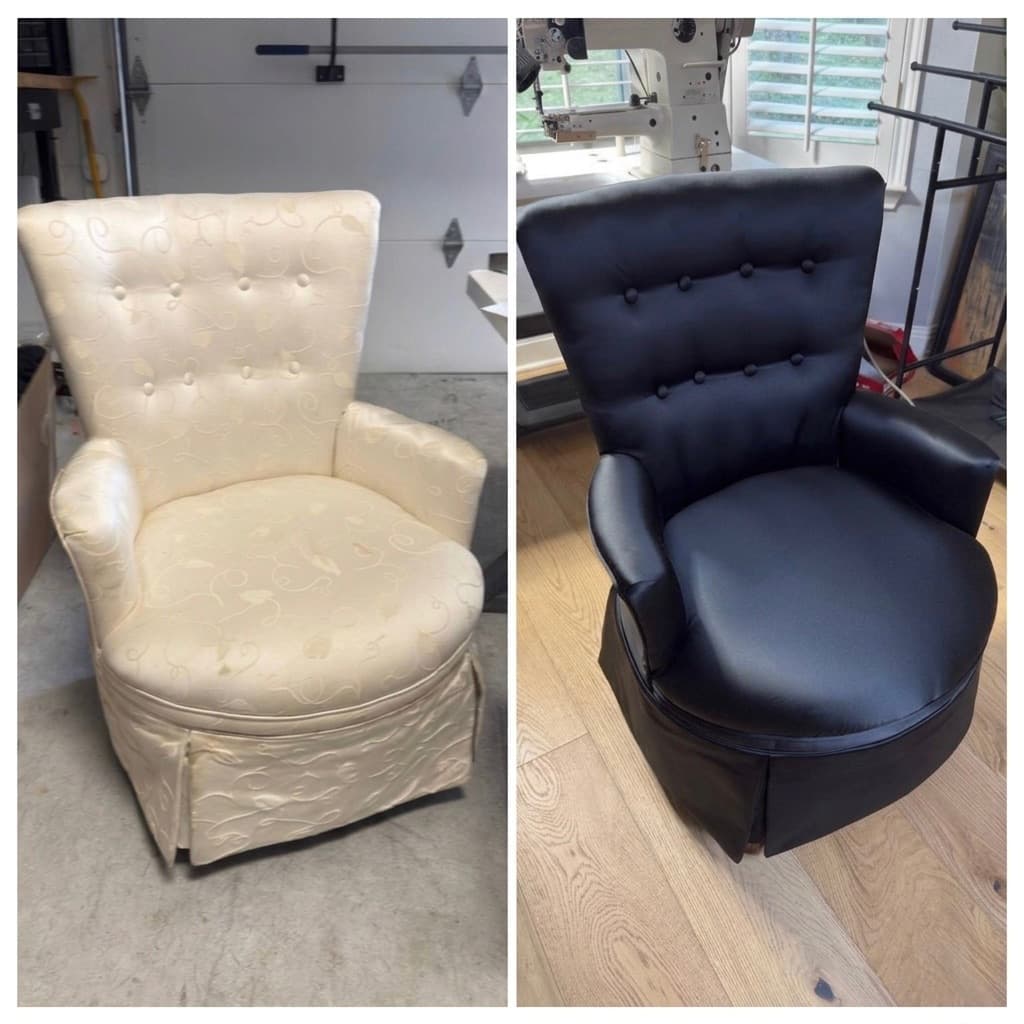 Leather furniture repair and upholstery restoration