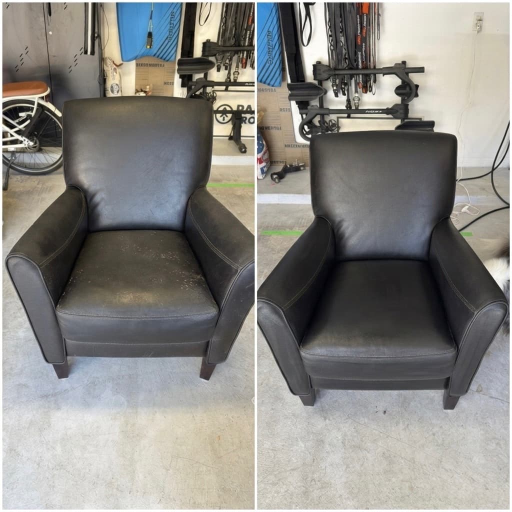 Leather furniture repair and upholstery restoration