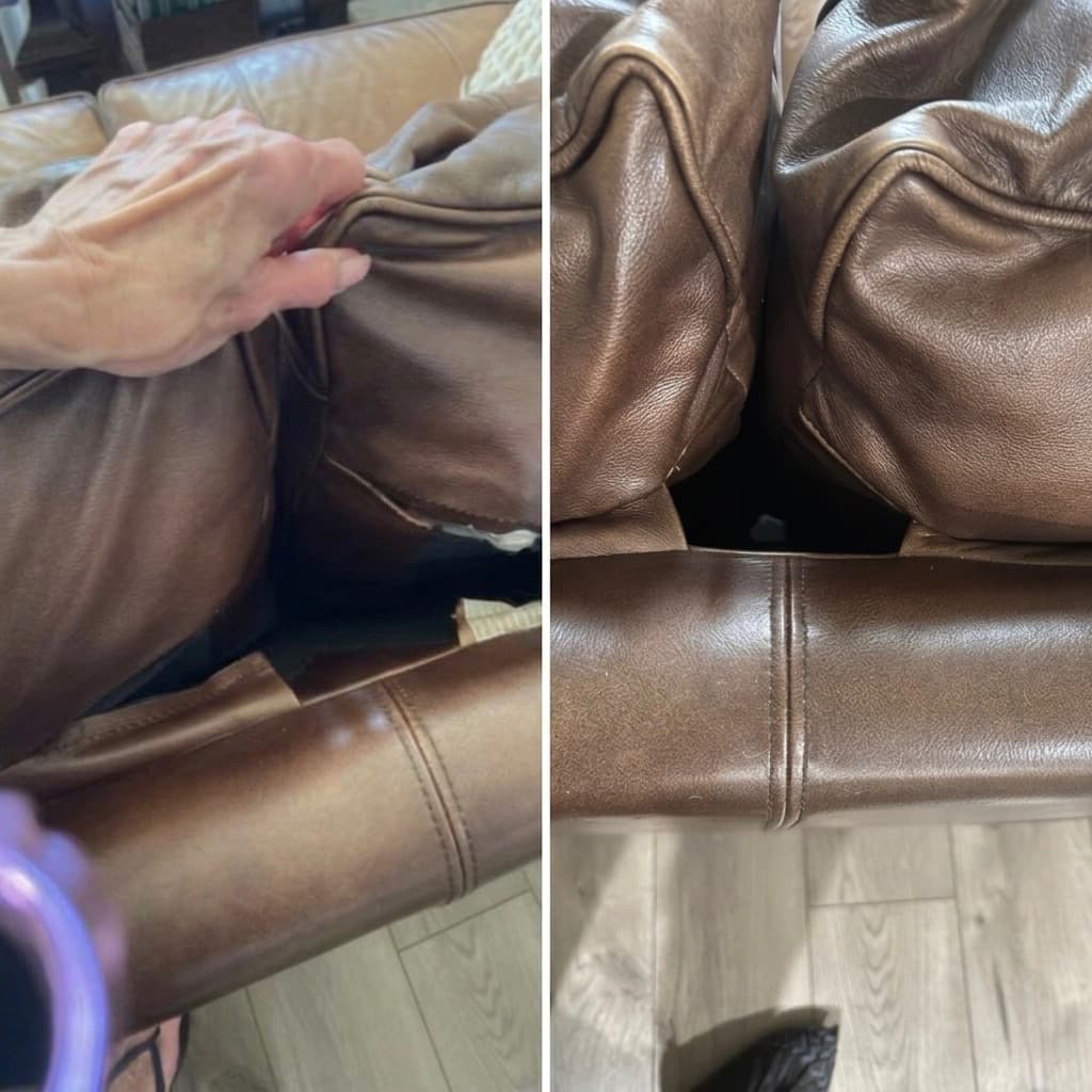 Leather furniture repair and upholstery restoration