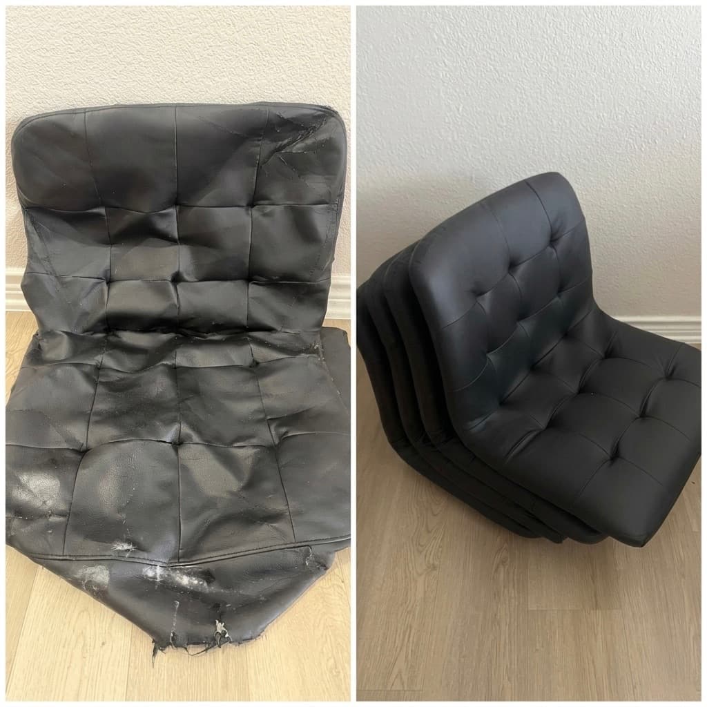 Leather furniture repair and upholstery restoration