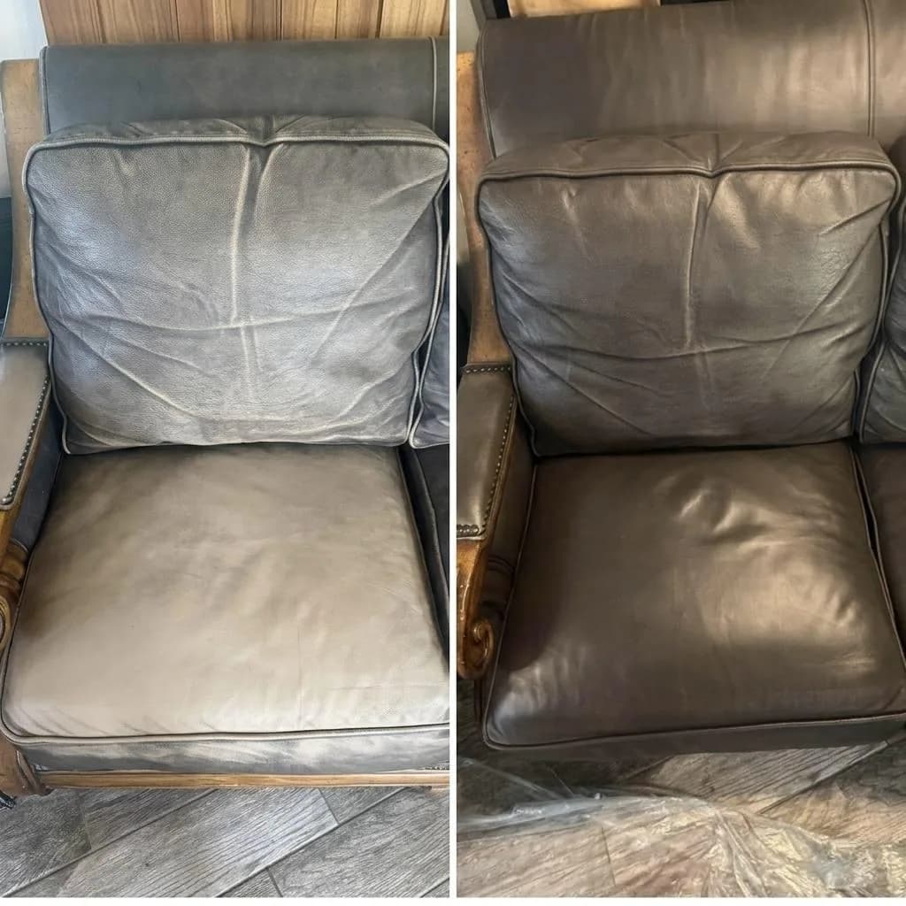 Leather Loveseat Surface & Color Restoration 1