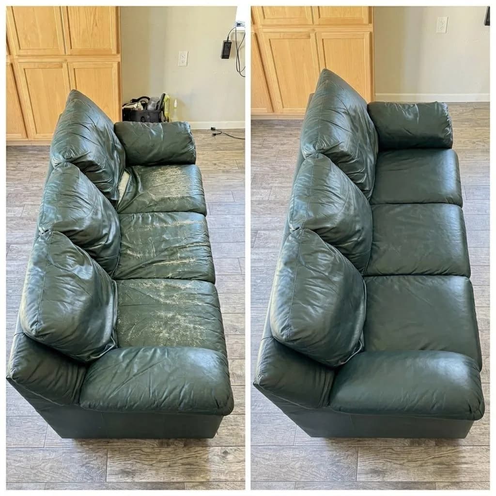 Leather Sofa Cushion Restoration & Reshaping 1