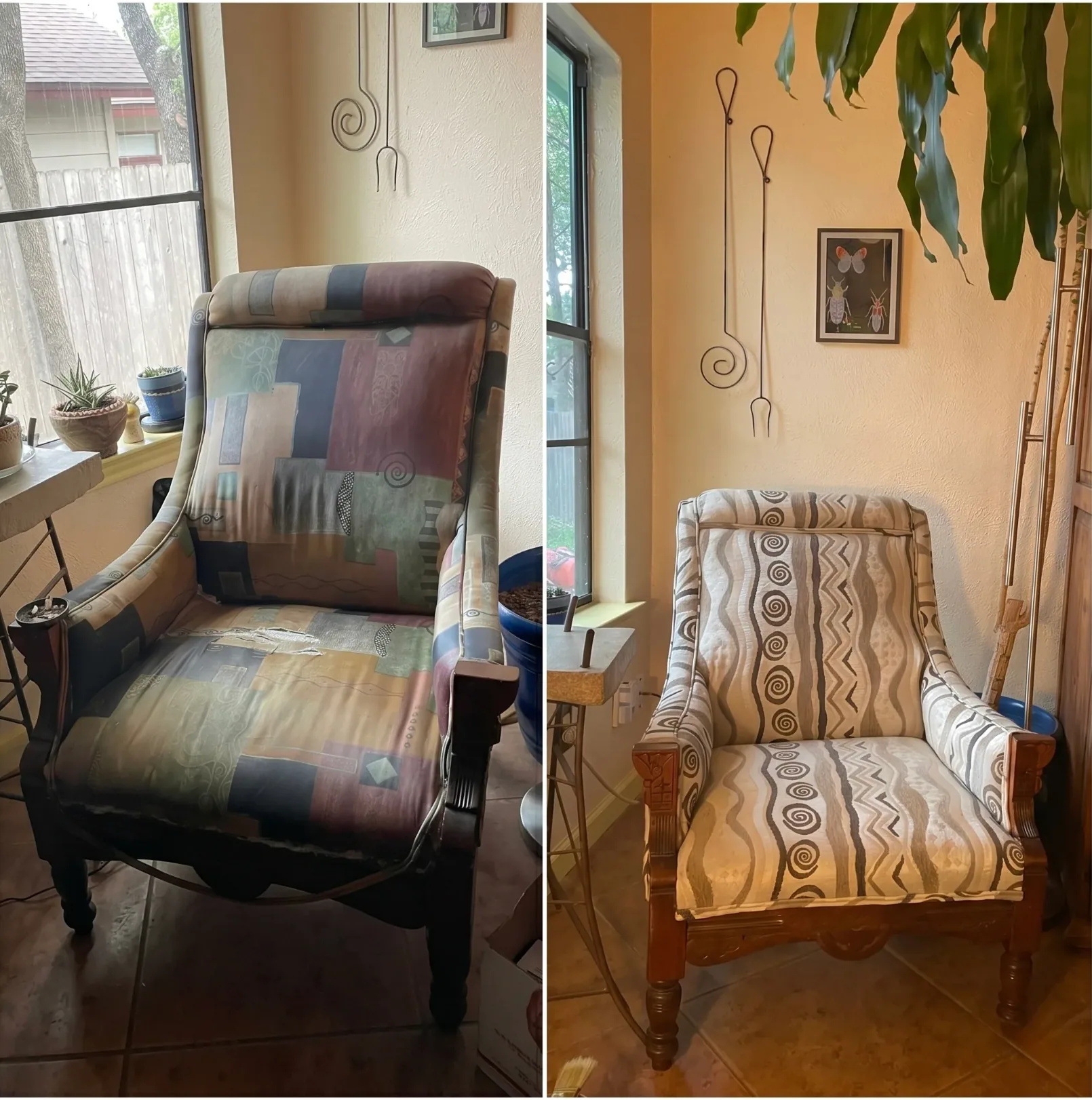 Armchair Reupholstery & Structural Reinforcement
