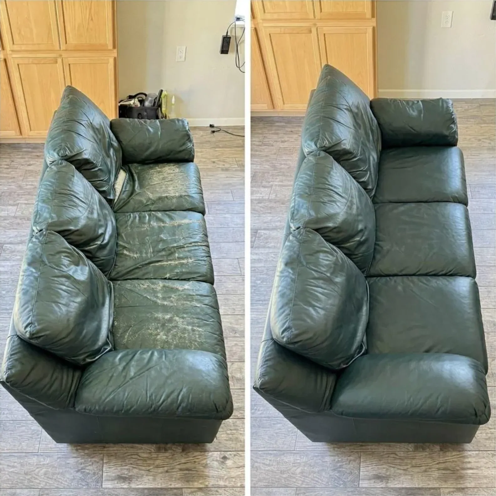 Leather Sofa Cushion Restoration & Reshaping
