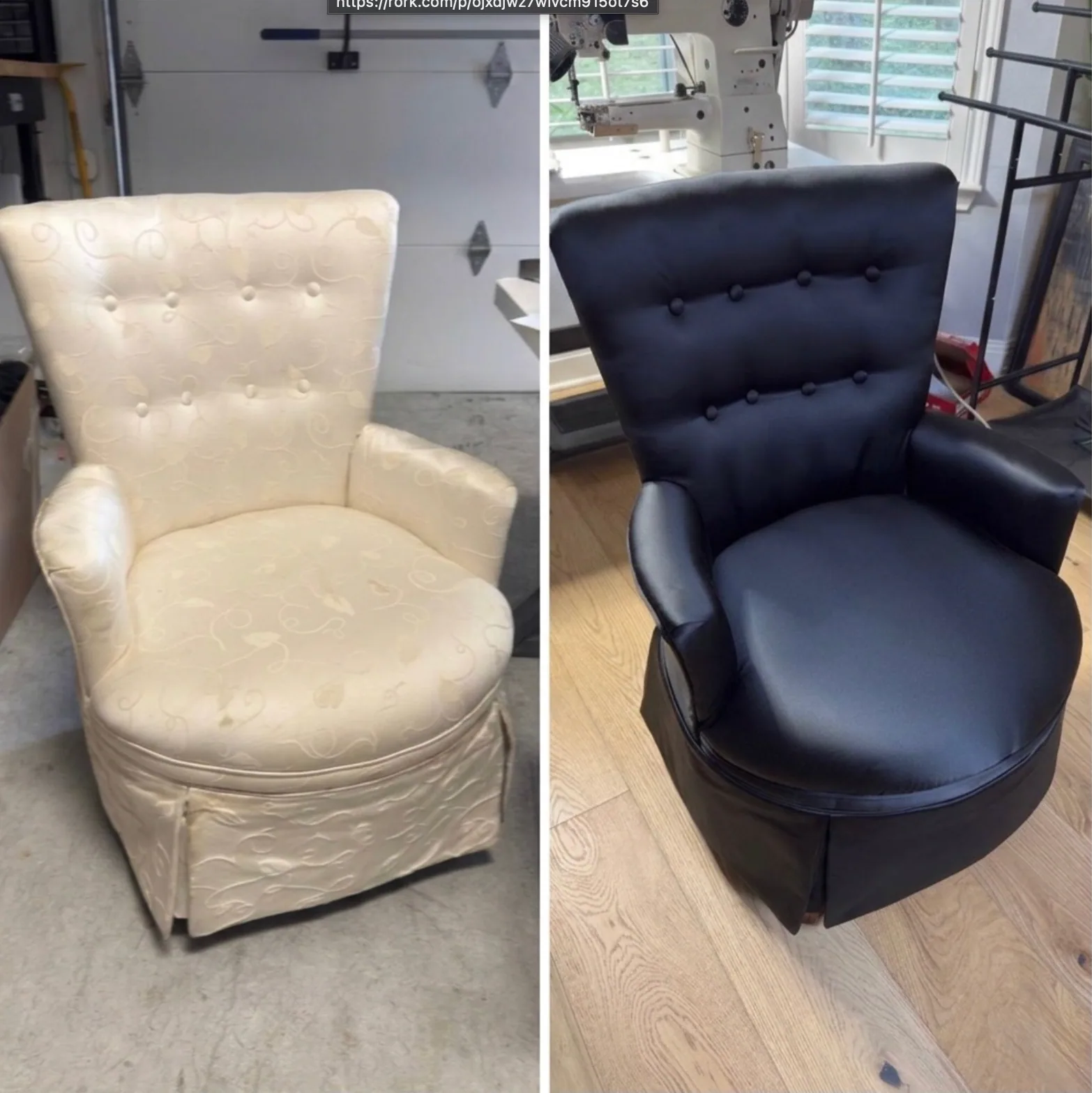 Vintage Armchair Full Reupholstery - Fabric to Velvet