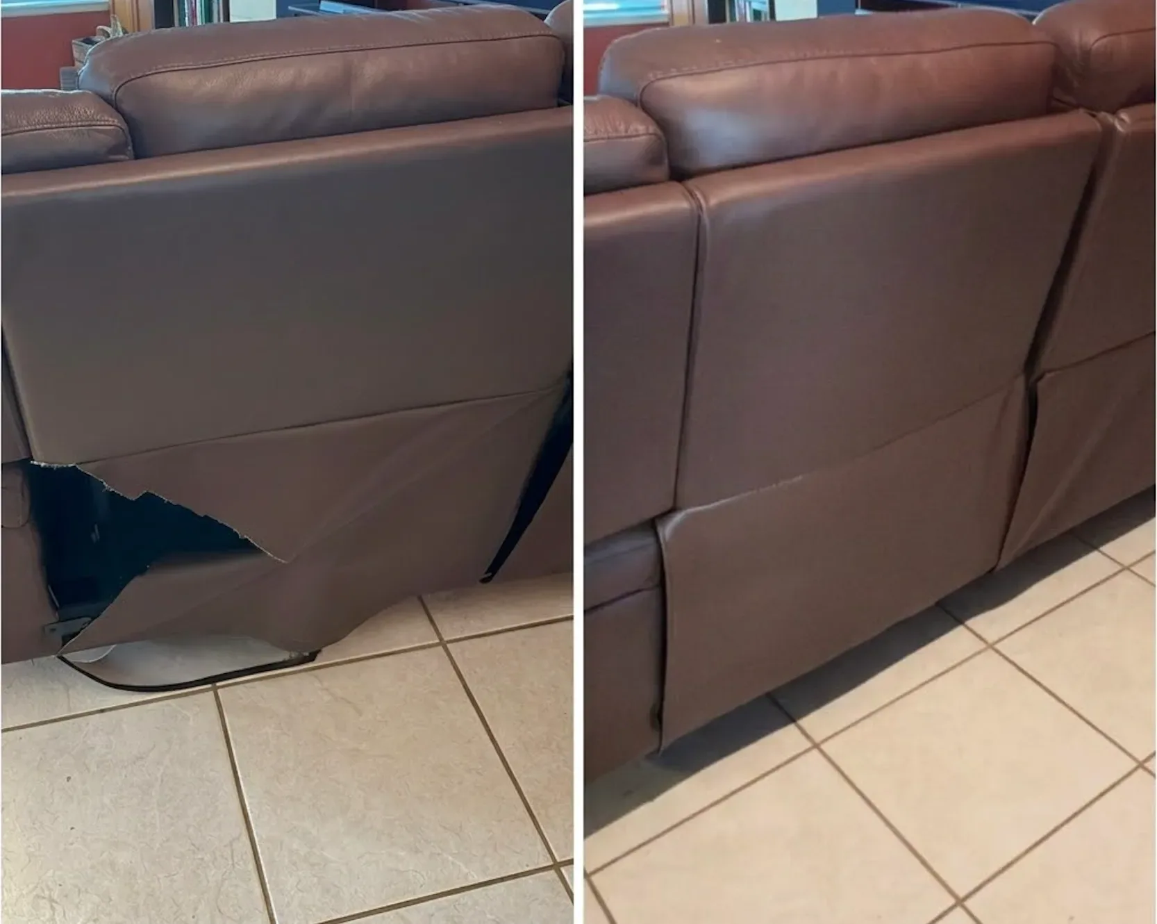 Hotel Lobby Recliner Partial Reupholstery