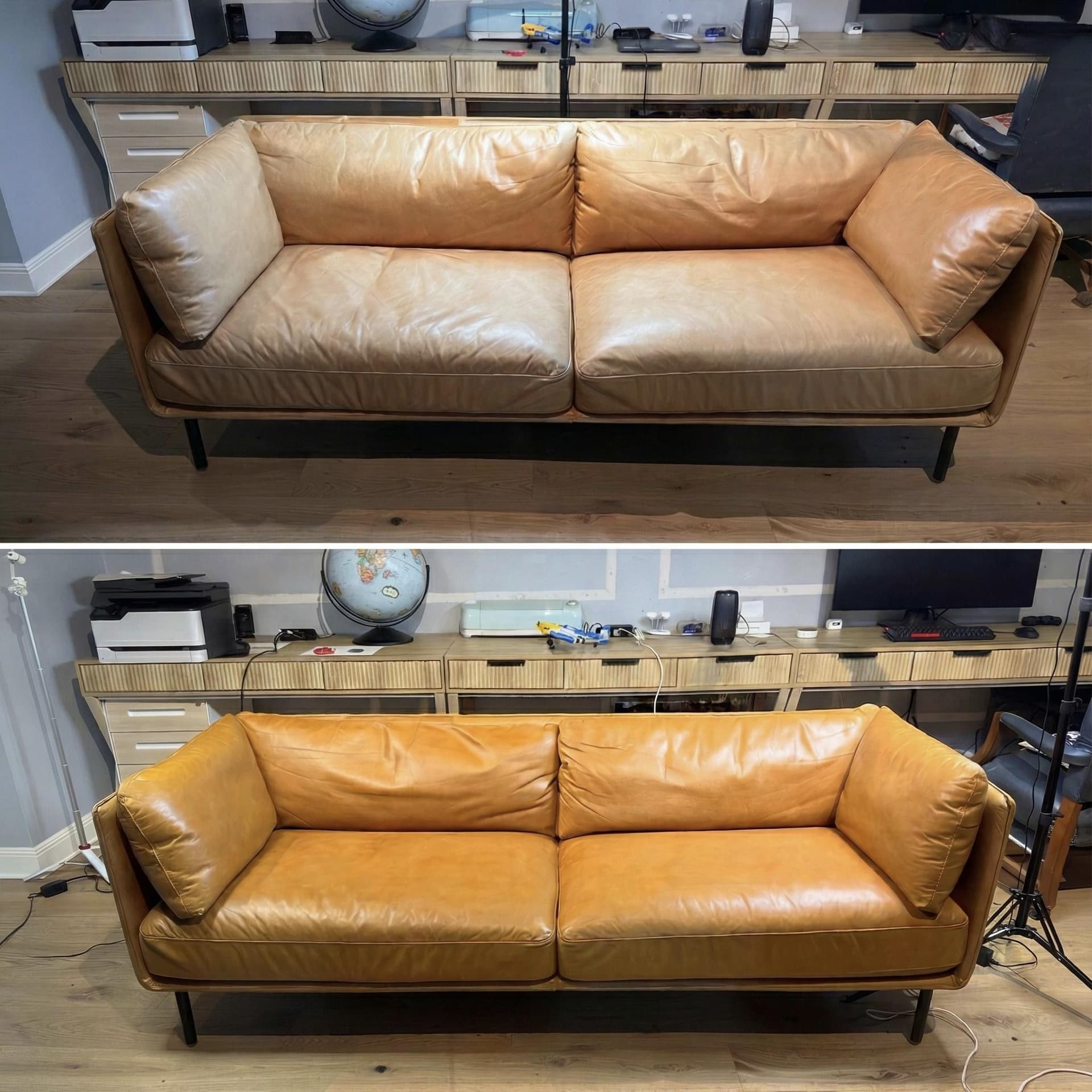 Leather Sofa Sun Fade & Color Restoration