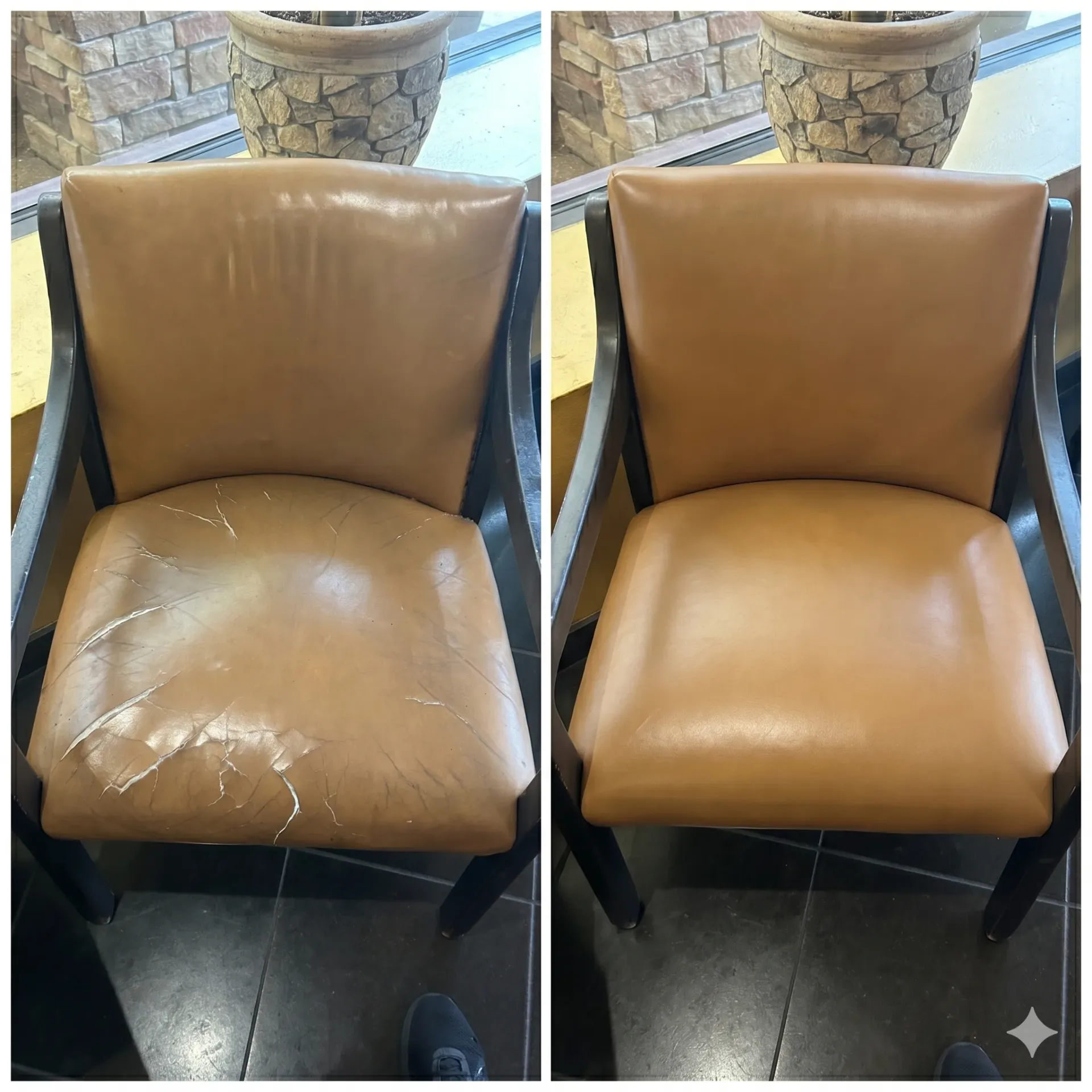 Leather furniture repair and upholstery restoration