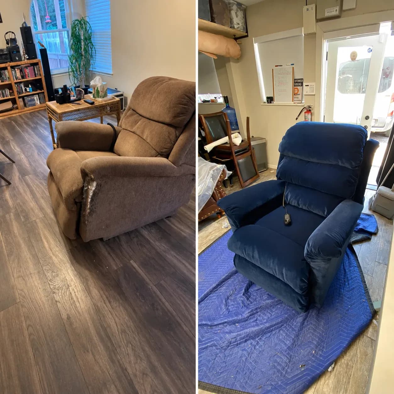 Electric Recliner Full Reupholstery