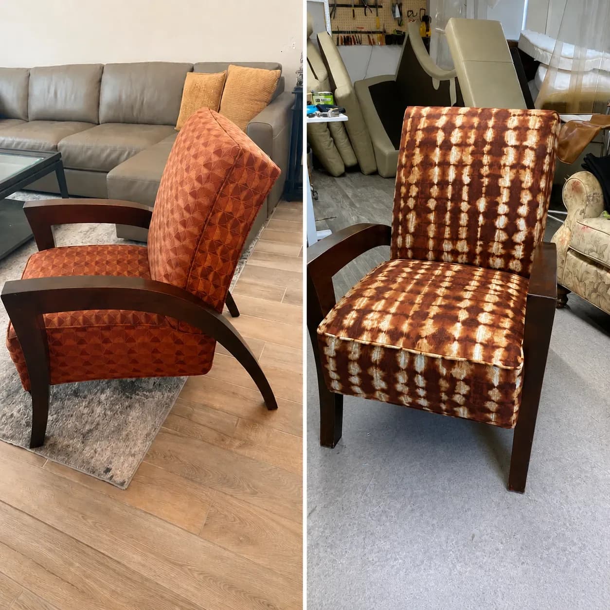 Fabric Armchair Full Reupholstery & Reshaping